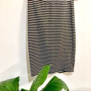 Striped pencil skirt